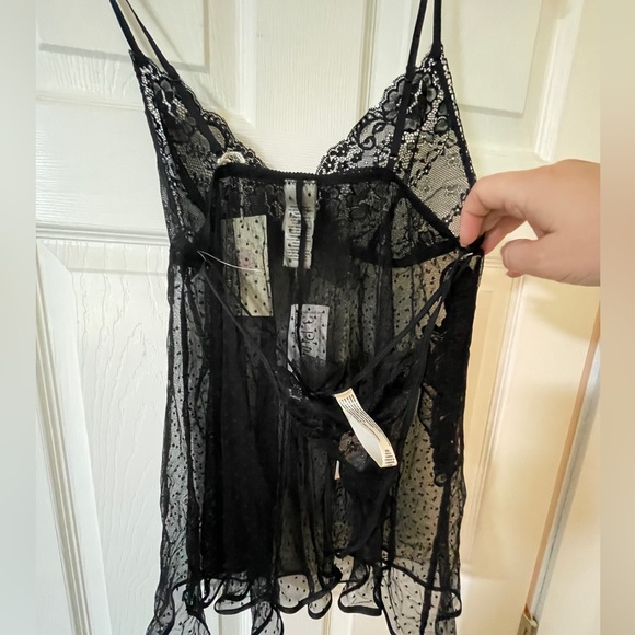 3-piece black lace lingerie set. New with tags! - Picture 2 of 5
